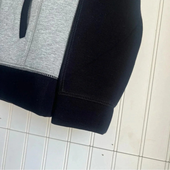 J. Crew Size 4 Gray and Black Neoprene Varsity Jacket NEW! - Picture 3 of 6